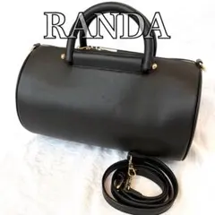 美品　RANDA ランダ　ハンドバッグ　2way ショルダー　円柱　ブラックのサムネイル