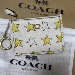 COACH エッセンシャル Lジップ キーケース・スター プリント 財布