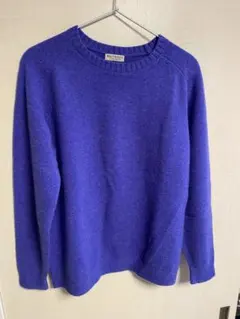 BEAUTY&YOUTH パープル クルーネックセーター