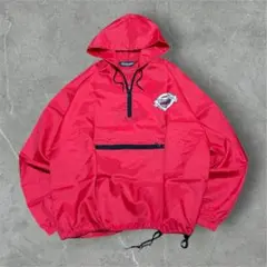 80sUSA製SportmasterアノラックパーカーLドローコード両面プリント