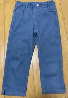 GU kids ジーユー のびのびデニムレギンスパンツ 130 スキニー