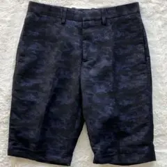 未使用品 セオリー 麻混 ボタニカル 花柄 ショートパンツ ネイビー 28のサムネイル