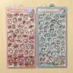 クーリア　ボンボンドロップシール　みずいろボンボン、ももいろボンボン