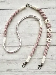 専用ページ【練習作品】ハンドメイド　マクラメ　3wayスマホショルダー