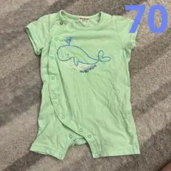 moujonjon クジラ柄 ロンパース 70cmのサムネイル