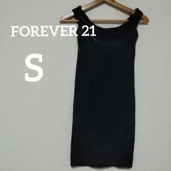 FOREVER 21 ブラック ノースリーブ ミニワンピース 【S】