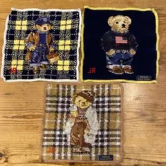 ポロ・ラルフ・ローレン タオルハンカチ 3枚セット　23㎝×23㎝