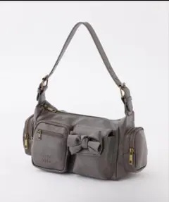 NICE CLAUP ショルダーバッグ チャコールグレー