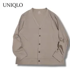 カーディガン　グレージュ　エアリズム　無地　Lサイズ　ユニクロ　UNIQLO
