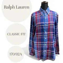 Ralph Lauren ラルフローレン ボタンダウン チェックシャツ M相当
