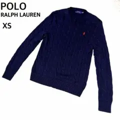 POLO RALPH LAUREN ケーブルニット セーター ネイビー XS