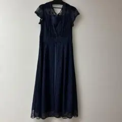 スコットクラブ系列Rire Feteネイビー レース ロングワンピース ドレス