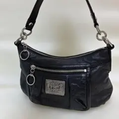 coach 14559 ポピー　ワンショルダーバッグ　エナメル　ブラック　Y2K