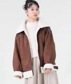 フェイクレザージャケット ブラウン