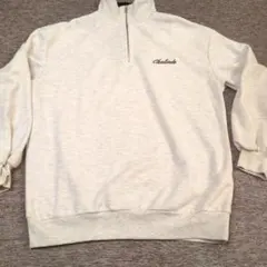 Chulade ハーフジップ スウェット ライトグレー L
