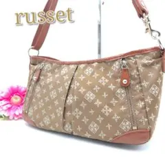 russet✨2Way ショルダーバッグ ナイロン レザー ベージュ 軽量