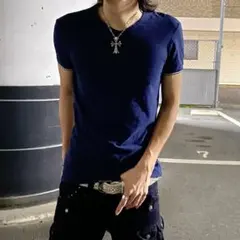 00s Y2K EMPORIO ARMANI VネックTシャツ ロゴ swag