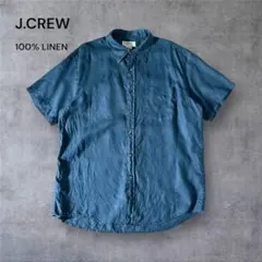 やど様専用【1164】J.CREW半袖シャツ100%リネンノームコアヴィンテージ