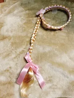 新品 未使用 子供用 ラプンツェル プリンセス編込みカチューシャ