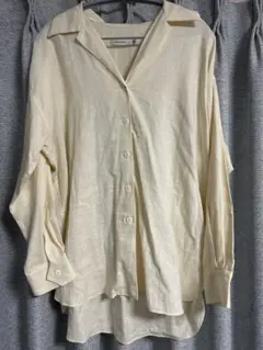 MOUSSY クリーム色 長袖シャツ　羽織のサムネイル