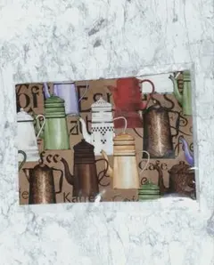 【ハンドメイド】コーヒーポットデザイン ブックカバー【文庫本サイズ】