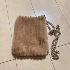 リリーブラウン ミニショルダーバッグ ファー チェーンショルダー