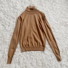 GAP メリノウール100% タートルネックセーター ベージュ S キャメル