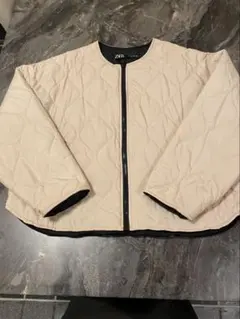 ZARA キルティングジャケット ベージュ