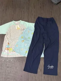 新品　150　3点セットすみっコぐらしパジャマ　 薄手半袖　半ズボン　長ズボン