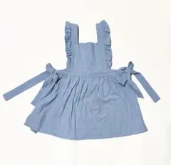 エプロンワンピース プリンセス アリス風 青系 90 ハンドメイド