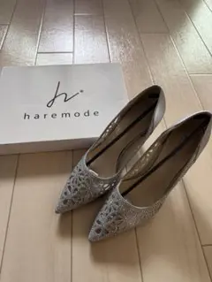 haremode シルバー ビジュー ハイヒール
