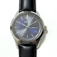 美品 SEIKO ソーラー腕時計 青 メンズ セイコー ブルー