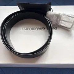 エンポリオアルマーニ Y4S421 本革レザーベルト 黒 メンズ - メルカリ