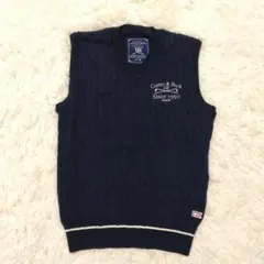 Cutter & Buck ゴルフケーブル編みベスト M ネイビー