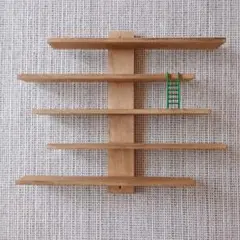 IKEA ルースティグト ウォール シェルフ (緑のはしご) 木製飾り棚　組立式