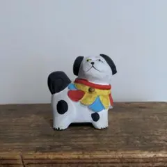 【郷土玩具】土人形　古代犬　富山　貯金箱　昭和　レトロのサムネイル