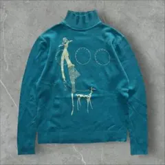 Unknown ニット セーター トレーナー タートルネック 水色 レディース