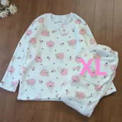 新品✨️マロンクリーム❣️LL フリースパジャマ ルームウエア上下セットふわふわ