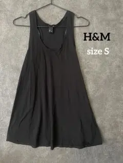 黒タンクトップ S シンプル 無地 H&M BASIC