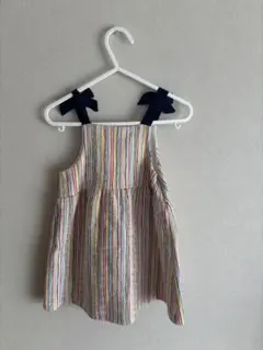 ZARA ストライプ柄Aラインワンピース 18-24ヶ月