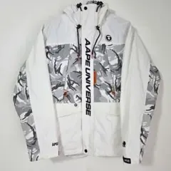 ⭐️良好⭐️エイプ パーカー ジャケット 迷彩 フルジップ カモフラ ベイプ 白