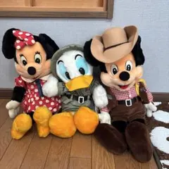 ヴィンテージ　Disney ミッキー ミニー ドナルド ぬいぐるみ 3体セット ヴィンテージ Disney ミッキー ミニー ドナルド ぬいぐるみ 3体セット