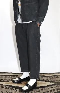 Used Damage Black Baggy Denim Jorts - メルカリ