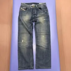 メンズ ジーンズ ディーゼル ダメージ ブルー ウエスト平置き40cm