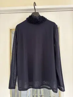 シースルートップス　ネイビー　Lサイズ