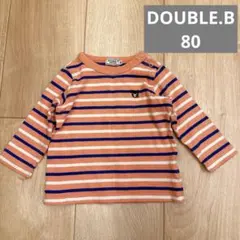 DOUBLE.B 長袖Tシャツ 80サイズ　ボーダー
