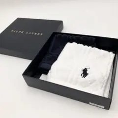 ラルフローレンホーム ミニタオル2枚セット クリーム&ネイビー