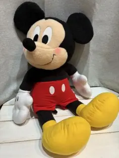 平成レトロ　BIG ミッキーマウス ぬいぐるみ　アメリカディズニー 希少】昭和レトロ 特大ぬいぐるみ ミッキーマウス アメリカ
