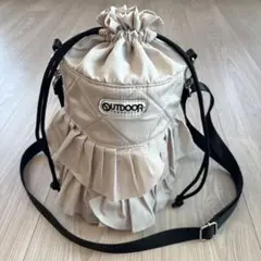OUTDOOR PRODUCTS キルティング　フリルバッグ　ベージュ