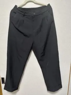 スラックス パンツ ブラック ウエストゴム